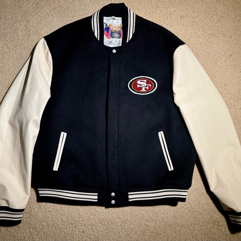 Jeff Hamilton SanFrancisco 49ers Limited
Edition Wool & Leather Jacket - New Men